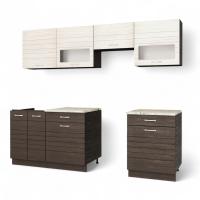 Кухня РУМБА №5/1 венге ЛЕН / ВЕНГЕ +сушка