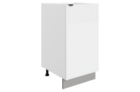 БАРИСТА Шкаф рабочий L400 (1 дв.гл )(правый) (белый/милк матовый) 