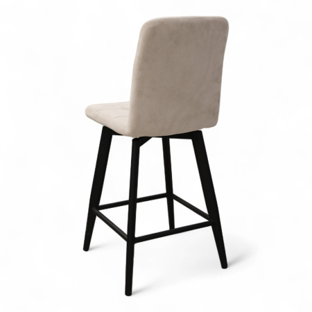 Стул Абсент NEW ПОЛУБАРНЫЙ Поворотный, Т170 бежевый+нога 360F47 60см (Черный)