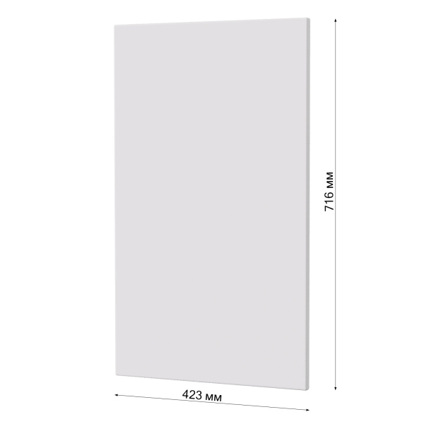 Фасад БЕЛЫЙ МАТОВЫЙ 423 на угловой верх