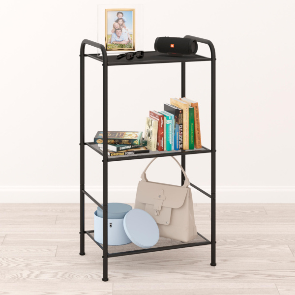 Стеллаж Валенсия 13 3-секц Чёрный