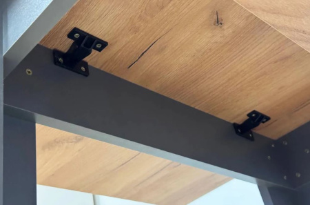 Стол обеденный раздвижной Цезарь (дуб крафт золотой/графит)