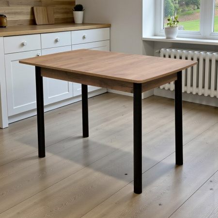 Стол кухонный Уют 3 110(+39)*70*75 Дуб крафт табачный/черный