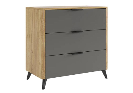 Адам Комод дуб крафт золотой/графит