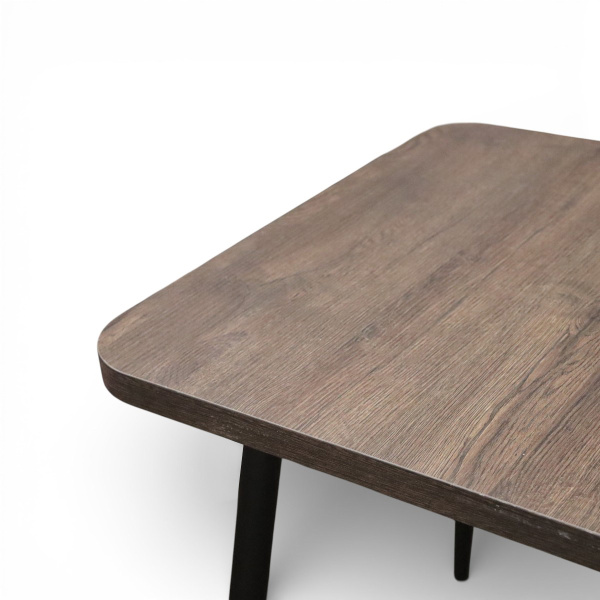 Стол Корсика CRAFT 32,1070*700, Нераздвижной, (ЛДСП Дуб Шоколад) В1, металл черный