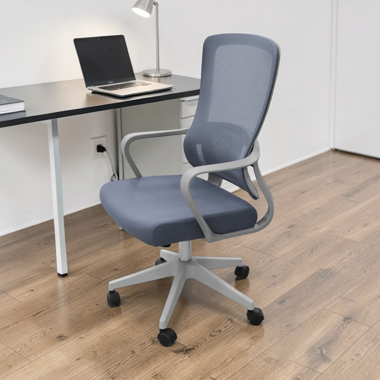 Кресло офисное OM658G сетка, серый 56x50x103-113 см