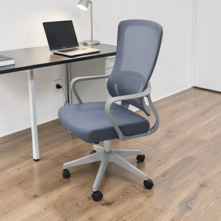 Кресло офисное OM658G сетка, серый 56x50x103-113 см