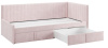 Кровать Твикс (Тахта)  с ящиками 90х200 нежно-розовый