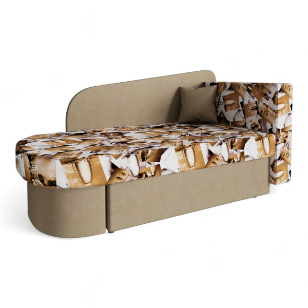 Диван-кровать "Лидер 1"  СITY MY 005 C-2/ MY 1079 C-2 ЛЕВАЯ