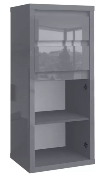 Комод с 2-мя ящиками Норден Серый глянец