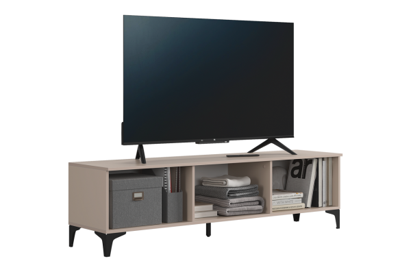 Тумба 2 Рич кашемир/фрапучино матовый/черный