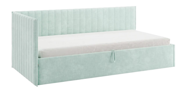 Кровать Твикс  (Тахта)  с подъёмным механизмом 90х200 см мята(велюр)