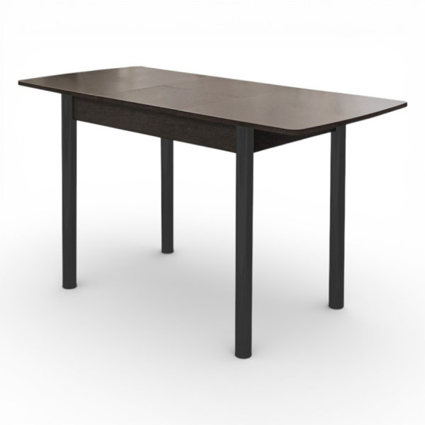 Стол Уют 3 900(+350)*600*750 ДСП венге/опора D50 "труба" Черный