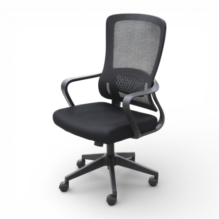 Кресло офисное OM658B сетка, черный 56x50x103-113 см