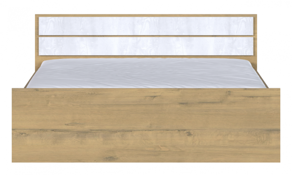 Кровать Сицилия 160*200 с жестким основанием Дуб Бунратти / Бетон