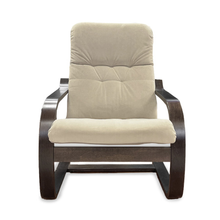 Кресло Сайма ткань Фреш 04 бежевый/Орех