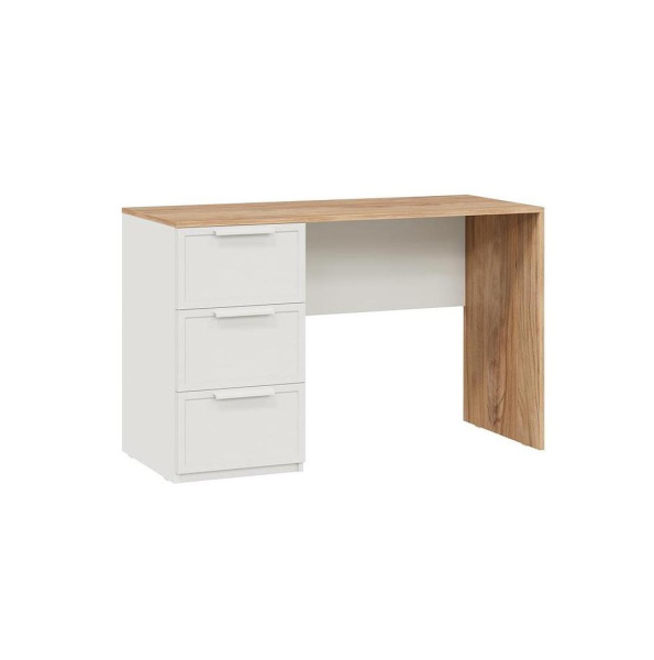 Стелла Стол письменный Белый холст/Белый жемчуг/Яблоня Беллуно