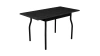 Стол МОЛЬЕЗ (СМ 02)  МДФ/пленка ПВХ, 960(1340)*700 (мрамор черный)+ножки Z 300 (черный)
