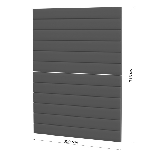 Фасад Софт Тач ГРАФИТ 2 ящика 600   /  Бомон