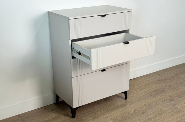 Комод Рич кашемир/фрапучино матовый/черный