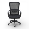 Кресло офисное OM658B сетка, черный 56x50x103-113 см