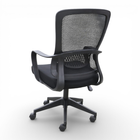 Кресло офисное OM658B сетка, черный 56x50x103-113 см