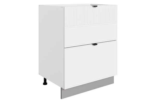 БАРИСТА Шкаф рабочий L600 Старт (2 ящ ) (белый/милк матовый) 