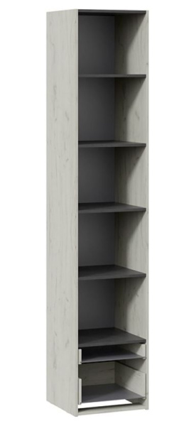 Шкаф комбинированный Оксфорд-2 Дуб крафт белый с рисунком