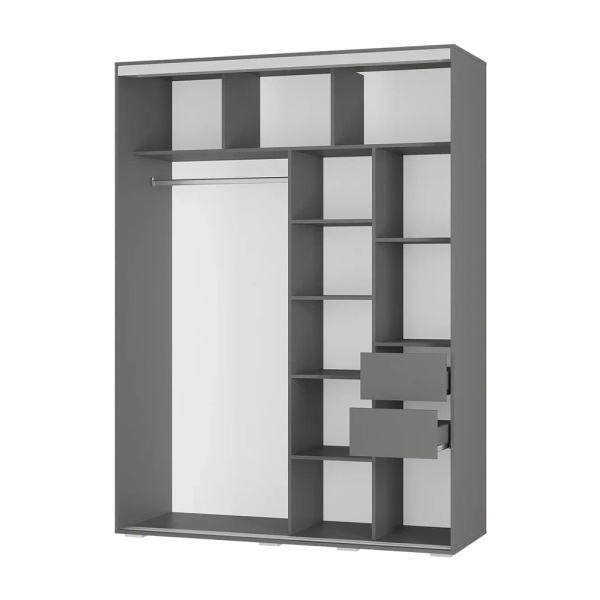 Шкаф-купе Крафт-6 ШКК-06 1602*594*2176 Графит