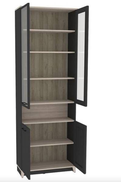 Aurelio 7 (гостиная) Шкаф для книг( 03) (Антрацит/Блэквуд Сатиновый) 