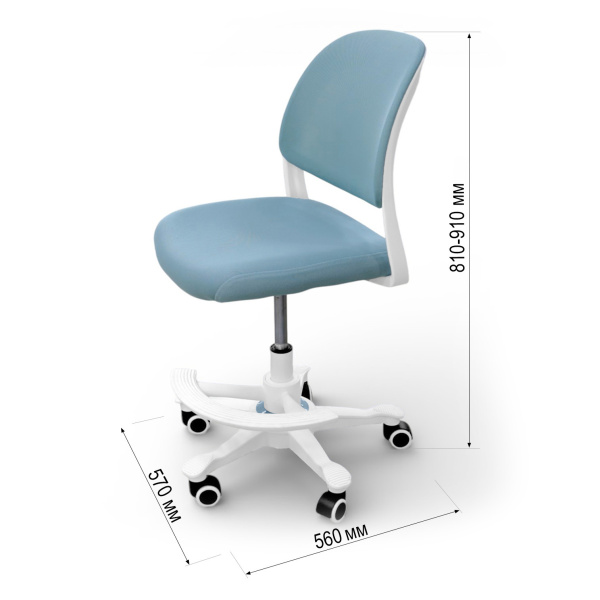 Кресло офисное 8399М-WT нейлон/бирюза